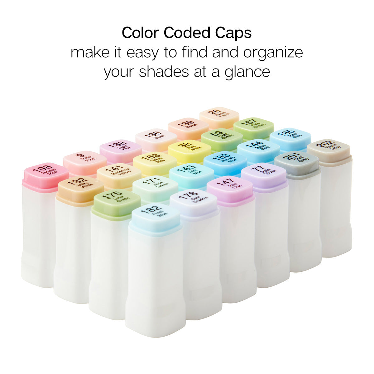 Double-Ended Alcohol Markers 24 Pastel Colors