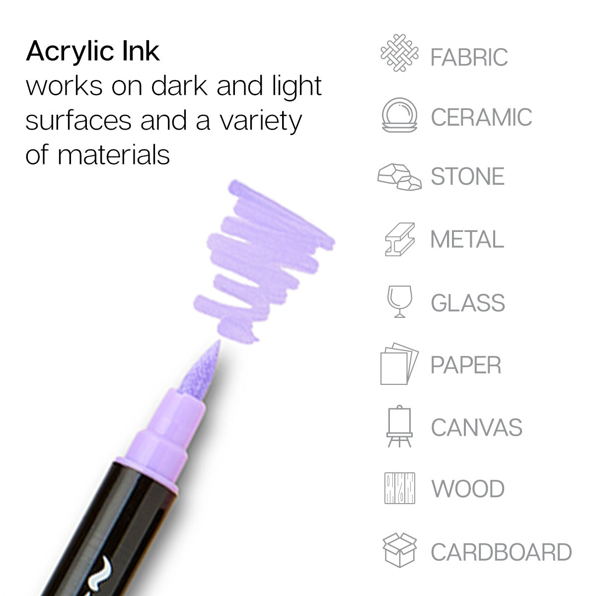 Twin-Tip™ Brush & Fine Acrylic Paint Pens 48 Colors
