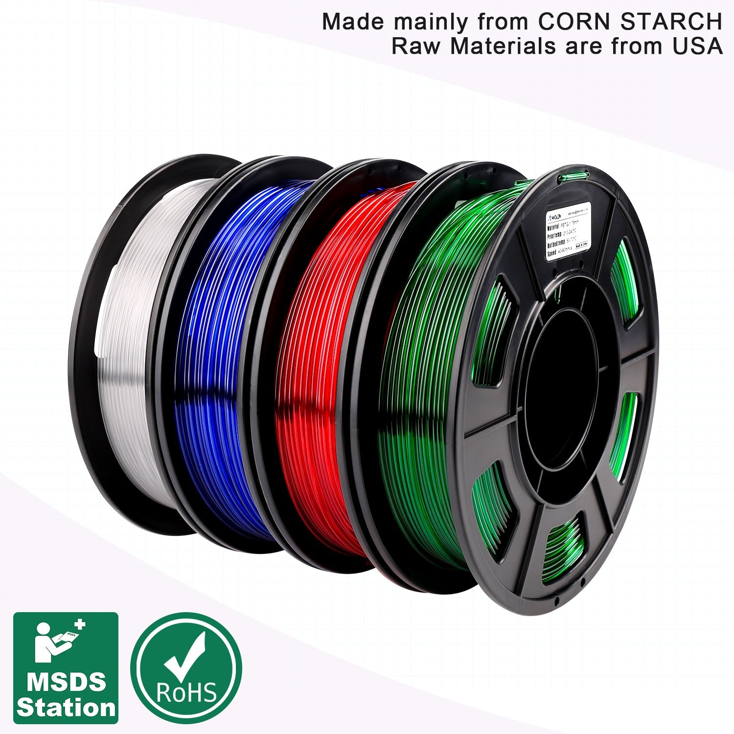 PETG Transparent Variety Pack (4x250g)