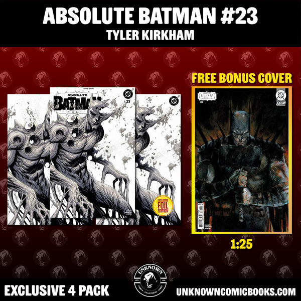 BATMAN: The Stone King 朗読CD6枚組 4 PACK] ABSOLUTE BATMAN #23 TYLER KIRKHAM BATTLE DAMAGED EXCLUSIVE CL
