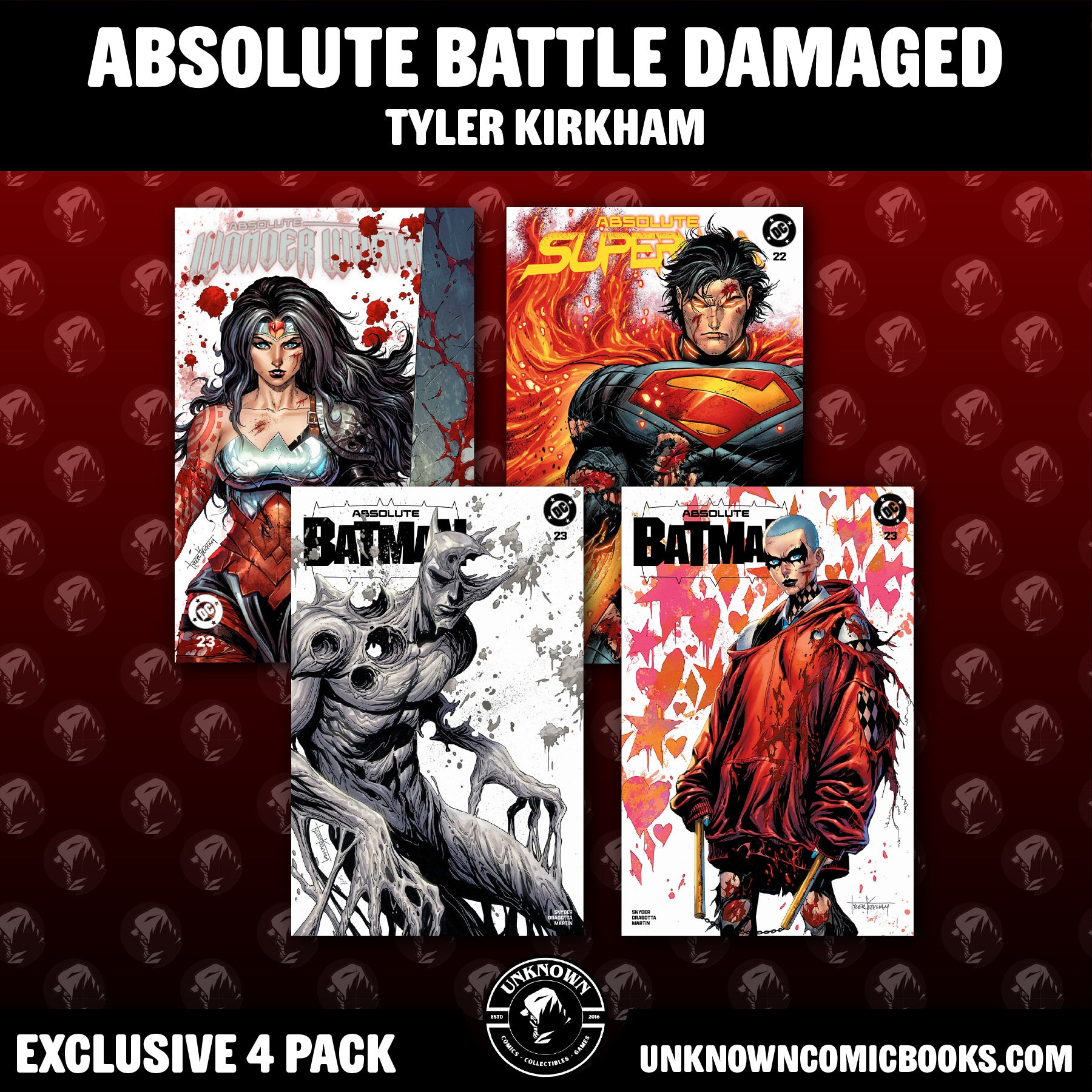 [4 PACK] ABSOLUTE BATTLE DAMAGED TYLER KIRKHAM EXCLUSIVE VAR (08/12/2026)