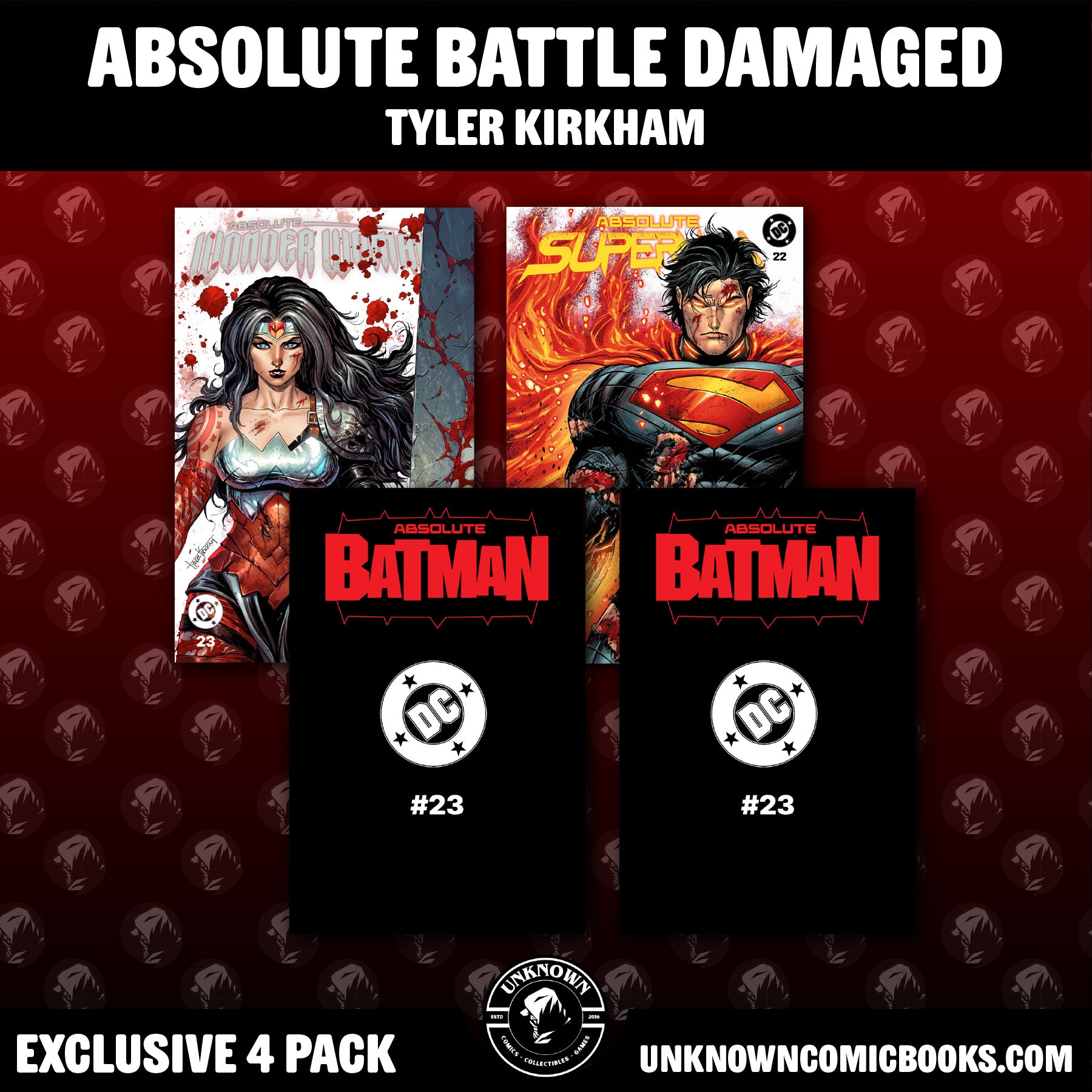 [4 PACK] ABSOLUTE BATTLE DAMAGED TYLER KIRKHAM EXCLUSIVE VAR (08/12/2026)