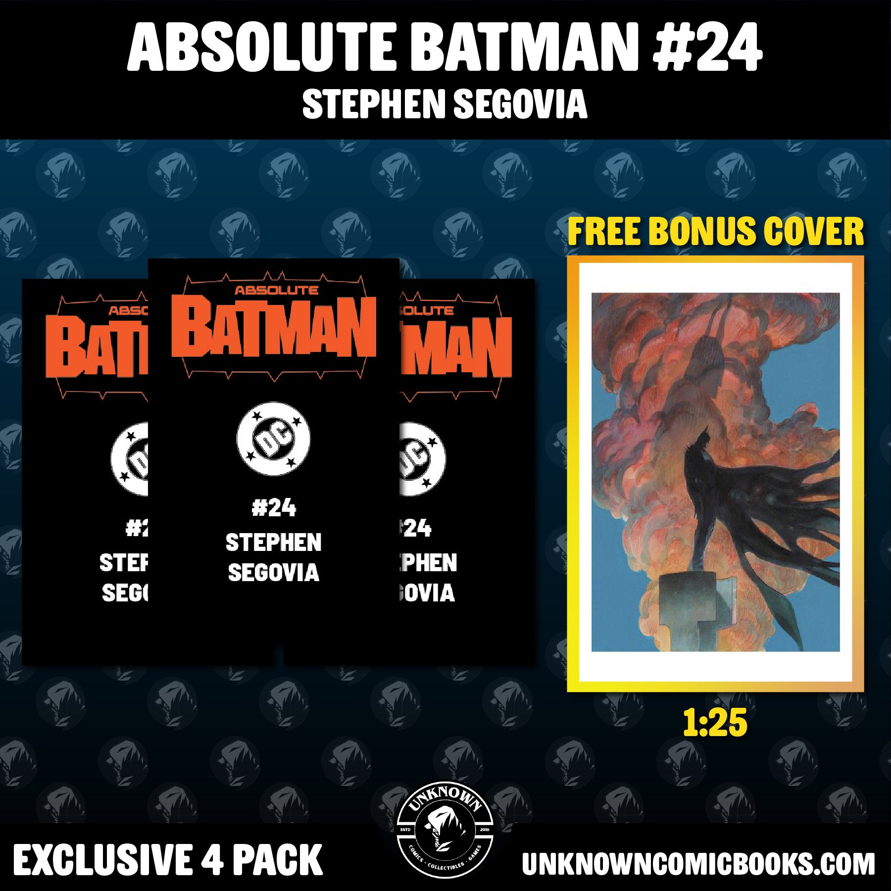 [4 PACK] ABSOLUTE BATMAN #24 STEPHEN SEGOVIA EXCLUSIVE VAR (09/23/2026)