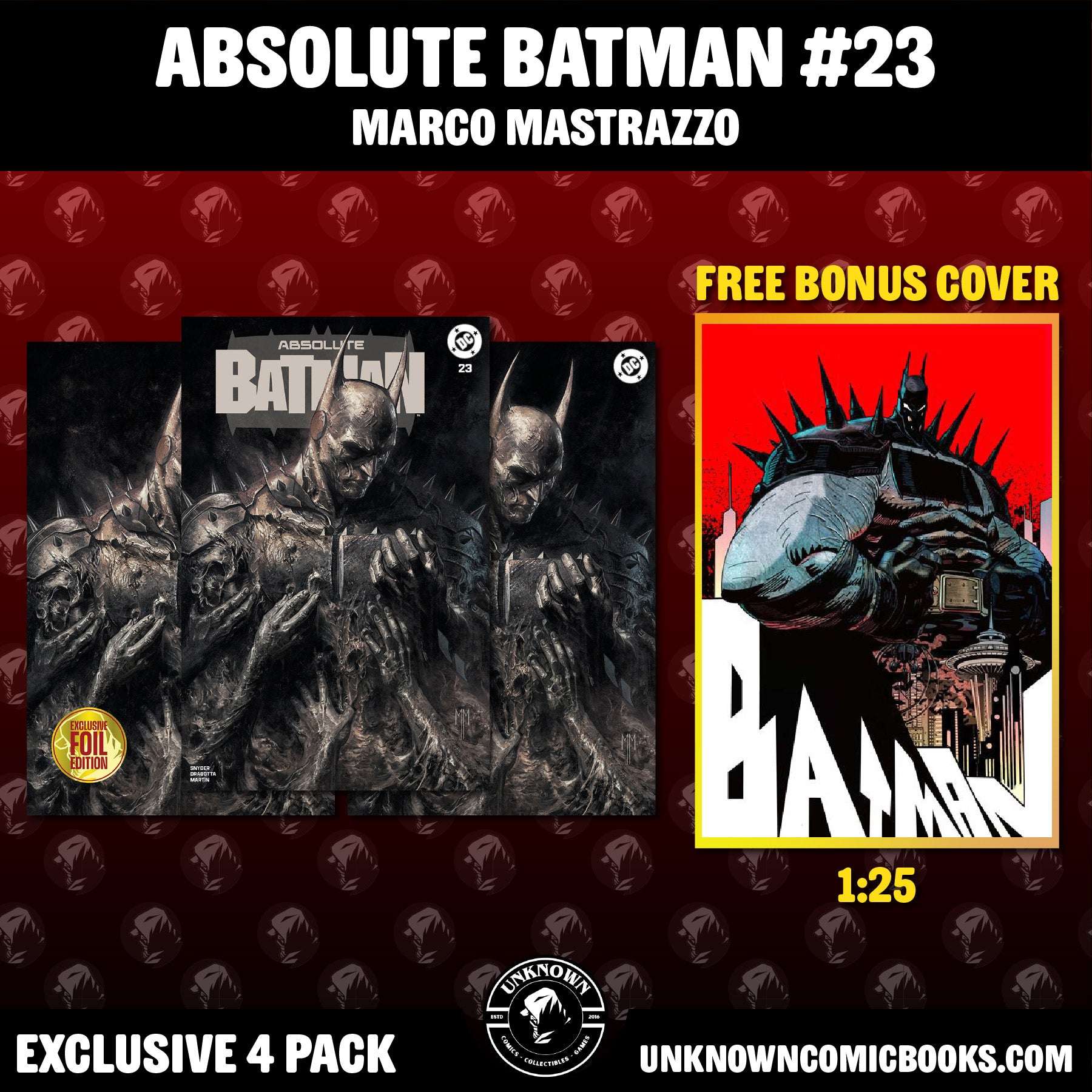 [4 PACK] ABSOLUTE BATMAN #23 MARCO MASTRAZZO EXCLUSIVE VAR (08/12/2026)