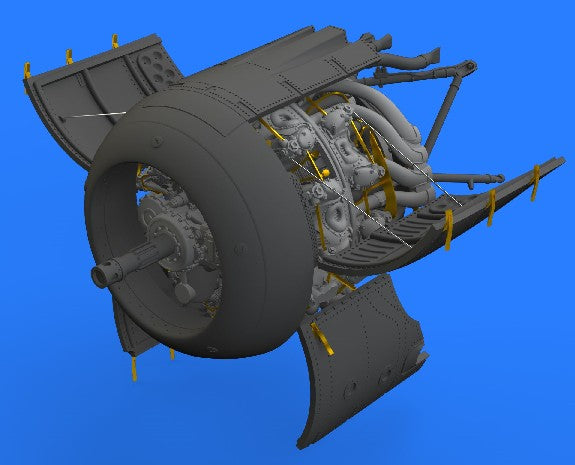 Eduard 648391 1/48 Aircraft- Fw190A5 Engine for EDU (Photo-Etch & Resin)