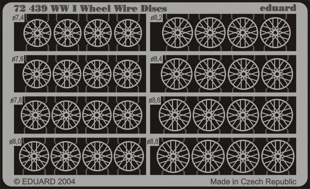 Eduard 72439 1/72 Aircraft- WWI Wheel Wire Discs