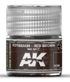 AK Interactive RC68 Real Colors: Red Brown RAL8017 Acrylic Lacquer Paint 10ml Bottle