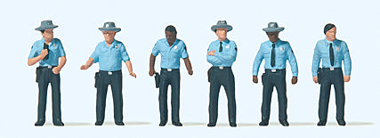 Preiser 10798 HO Scale U.S Highway Patrolmen -- pkg(6)