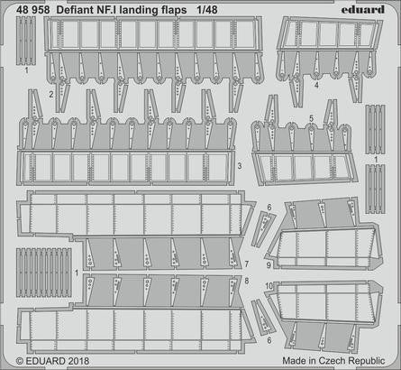 Eduard 48958 1/48 Aircraft- Defiant NF1 Landing Flaps for ARX (D)
