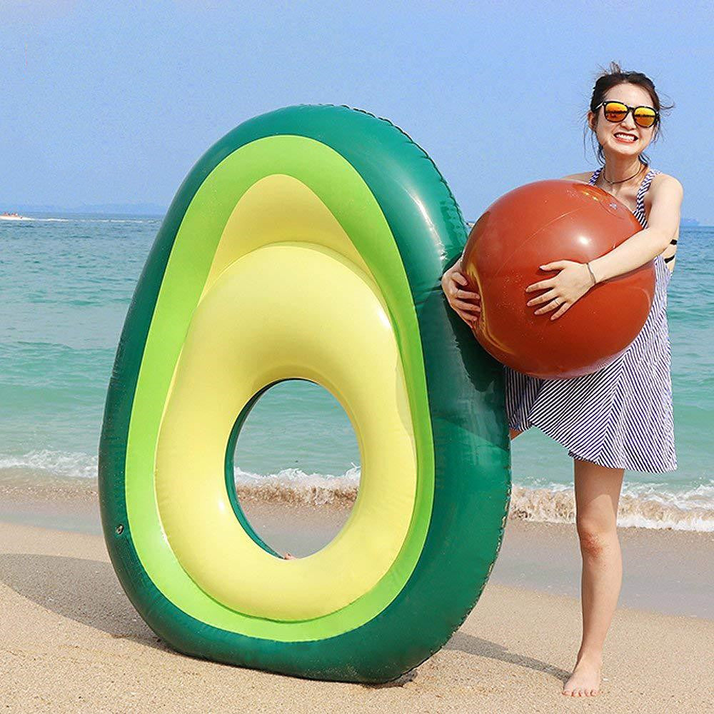 Giant Inflatable Avocado Pool Float – Fun Swimming Ring for Pool Parties