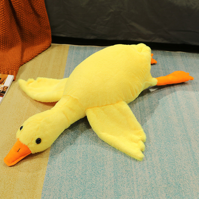 Big White Goose Plush Doll Pillow – Soft Sleeping Toy for Kids & Adults