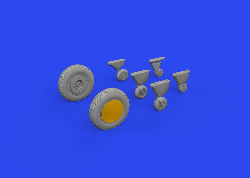 Eduard 648887 1/48 Aircraft- FM2 Wheels for EDU (Mask, Photo-Etch & Resin)