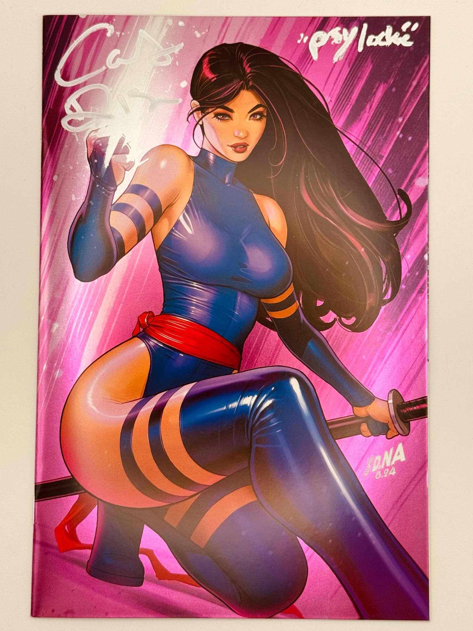 FOIL PSYLOCKE #1 SIGNED Catherine Disher (Psylocke) | D. Nakayama Virgin Var