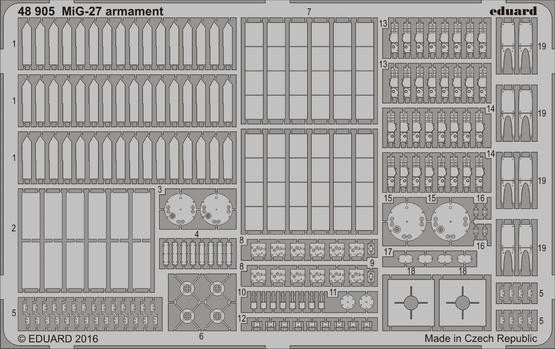 Eduard 48905 1/48 Aircraft- MiG27 Armament for TSM