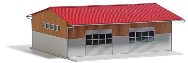 Busch 1901 HO Scale Crop and Machinery Storage Shed -- Laser-Cut Kit