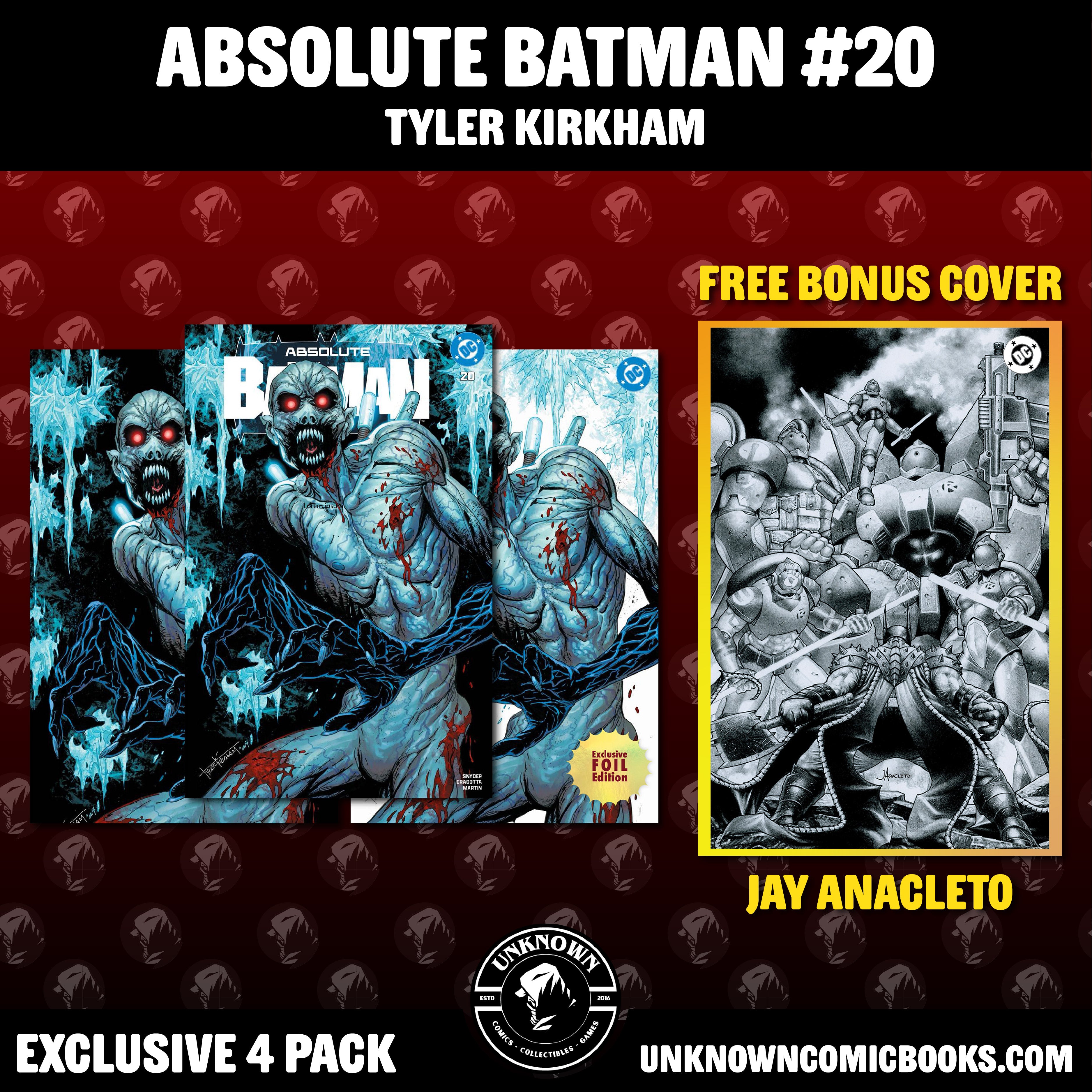 [4 PACK] ABSOLUTE BATMAN #20 TYLER KIRKHAM VAR (05/13/2026)