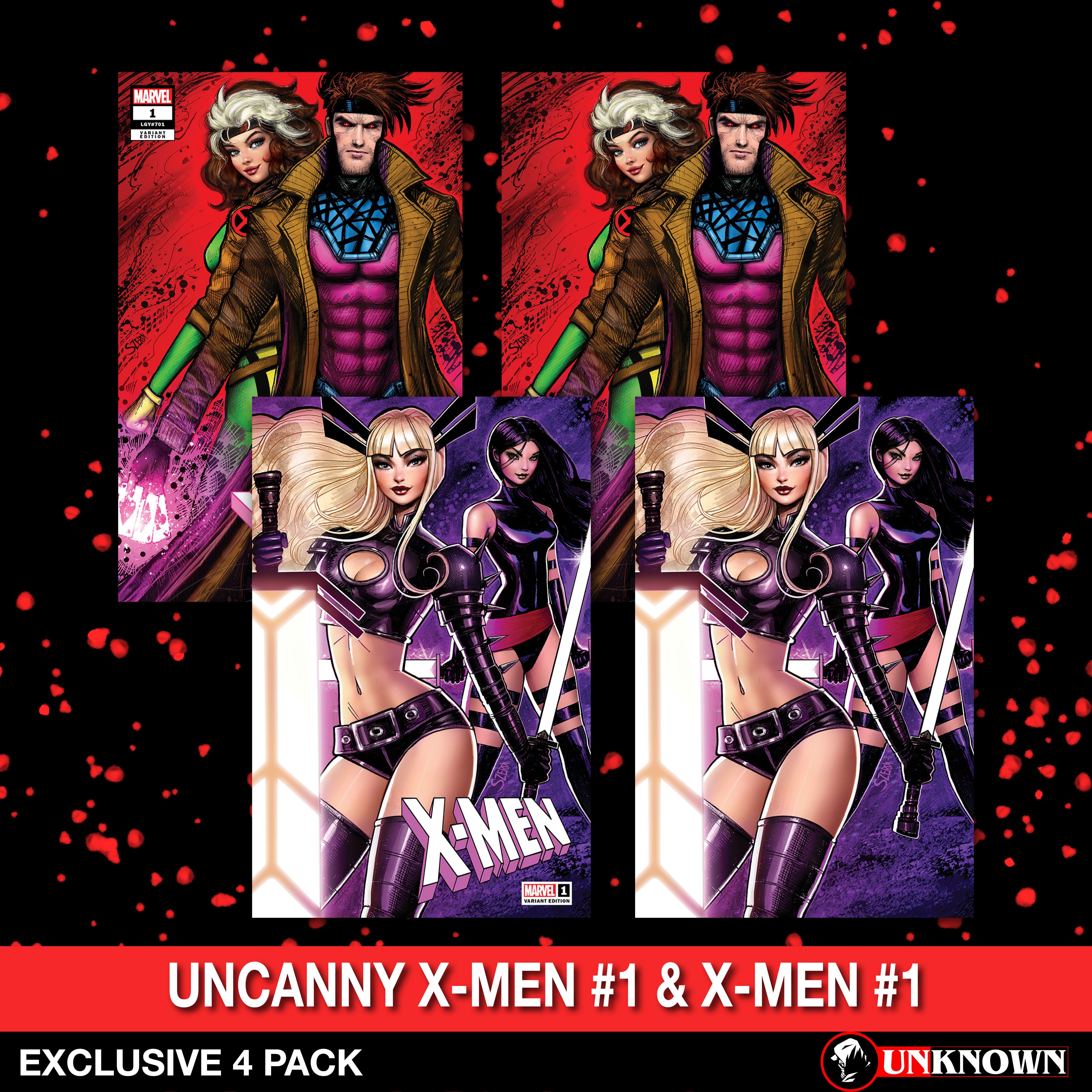 [4 PACK] X-MEN #1 / UNCANNY X-MEN #1 EXCLUSIVE NATHAN SZERDY VAR (08/07/2024)