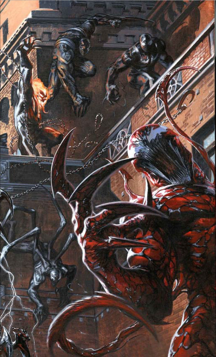 DEATH OF THE VENOMVERSE 5 GABRIELE DELL'OTTO VIRGIN CONNECTING VARIANT [1:50] (09/27/2023)