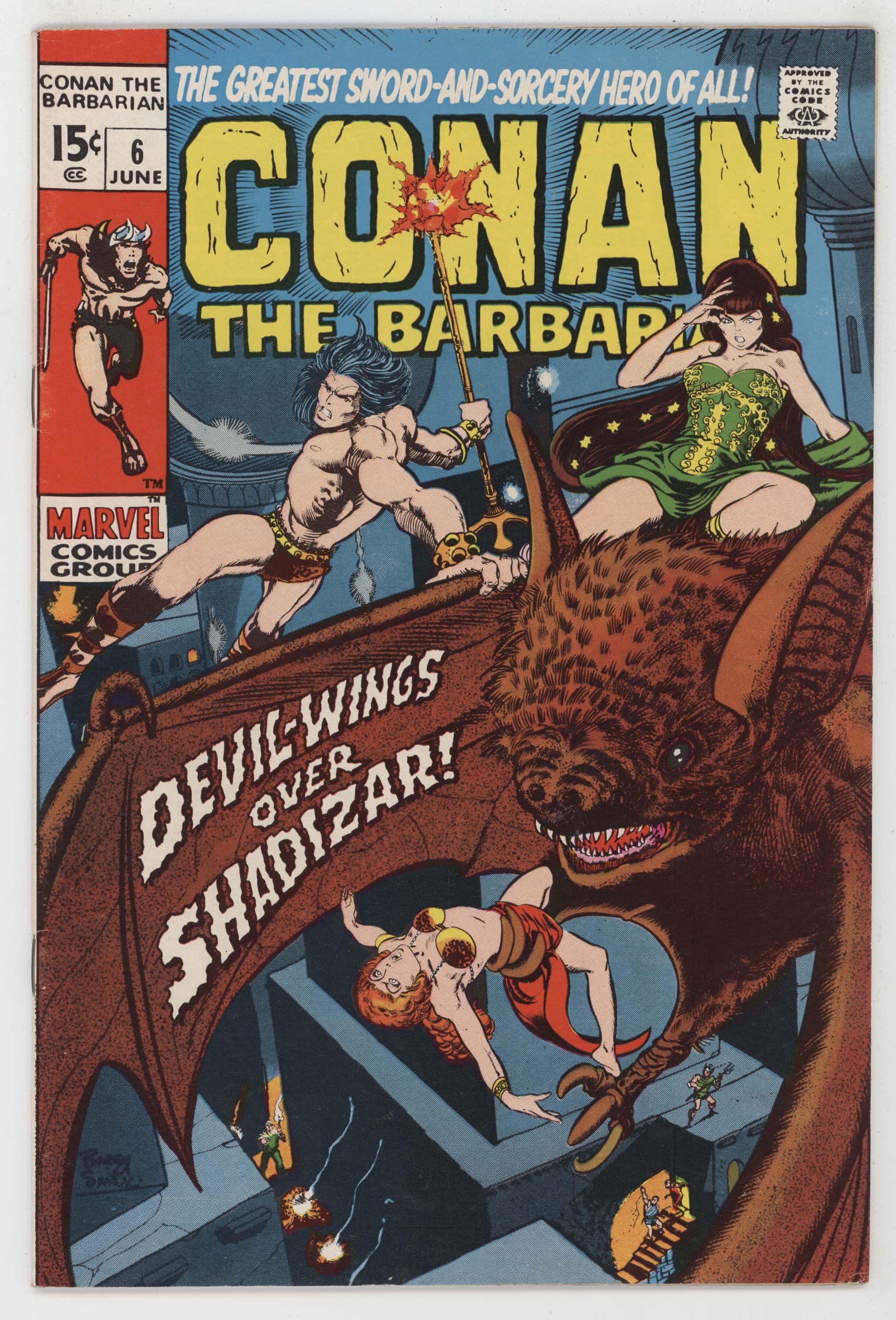 Conan The Barbarian 6 Marvel 1971 VF NM Barry Windsor Smith Roy Thomas