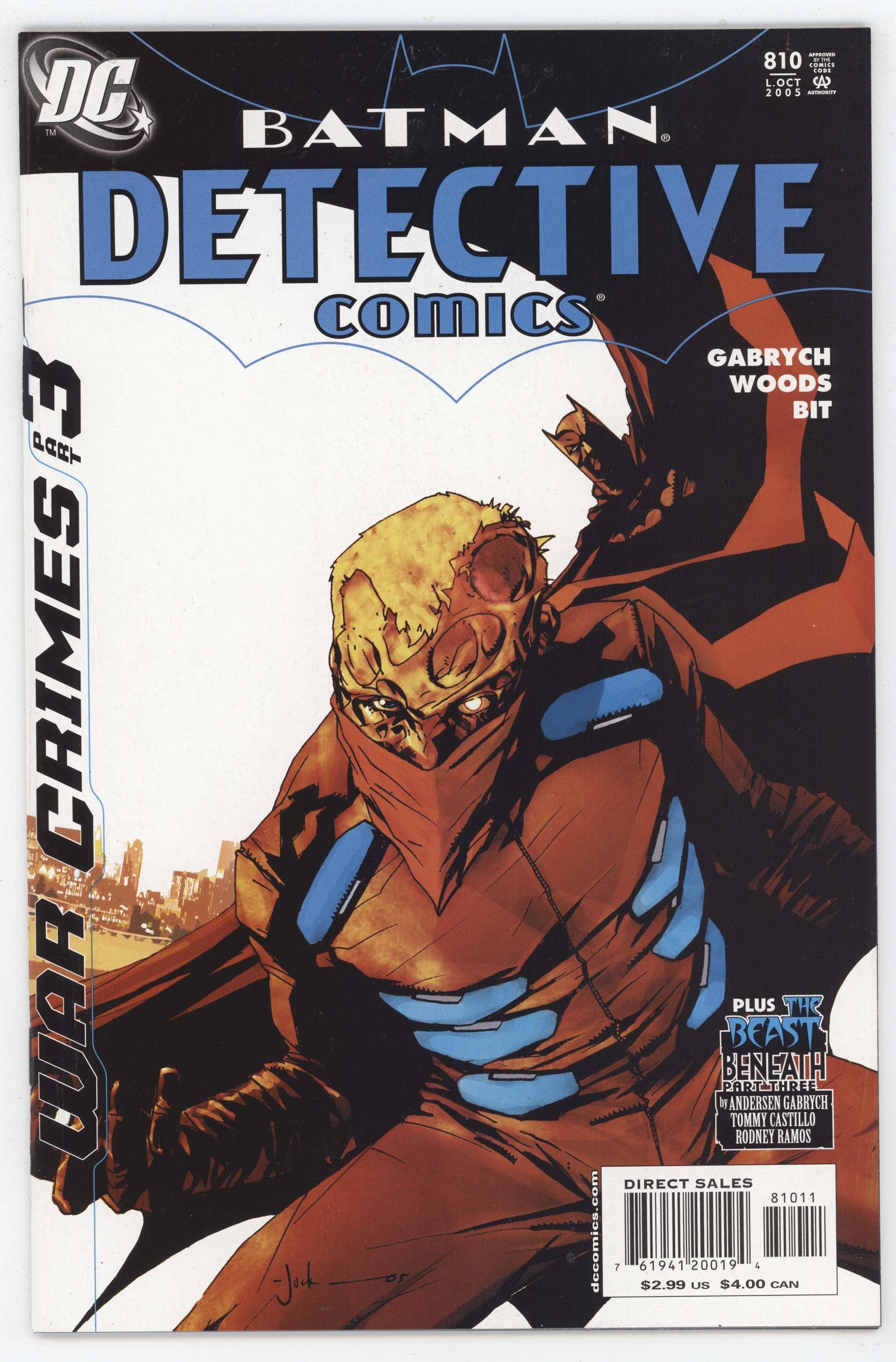 Batman Detective Comics 810 DC 2005 VF Jock Joker War Crimes