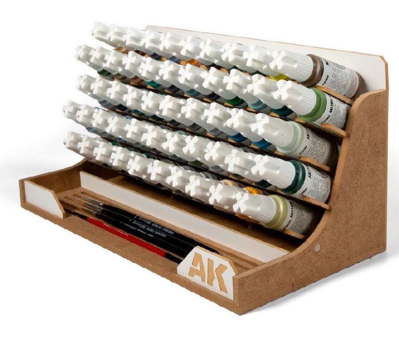 AK Interactive ORG17 Modular Paint Organizer Stand for 17ml (Holds 52 Bottles &