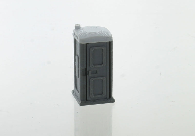 3D To Scale 64-141-GY 1/64 Scale Porta-Potty - Gray And White
