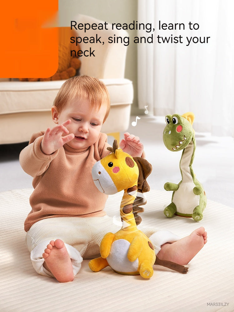 Interactive Plush Animal – Educational Puzzle Toy with Recording and Speaking Features