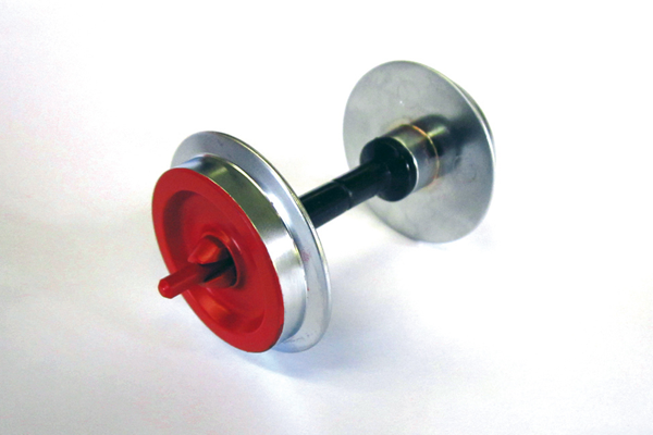 PIKO 36166 G Scale Metal Wheelset, 30mm, Plated, Red, 2 Pcs