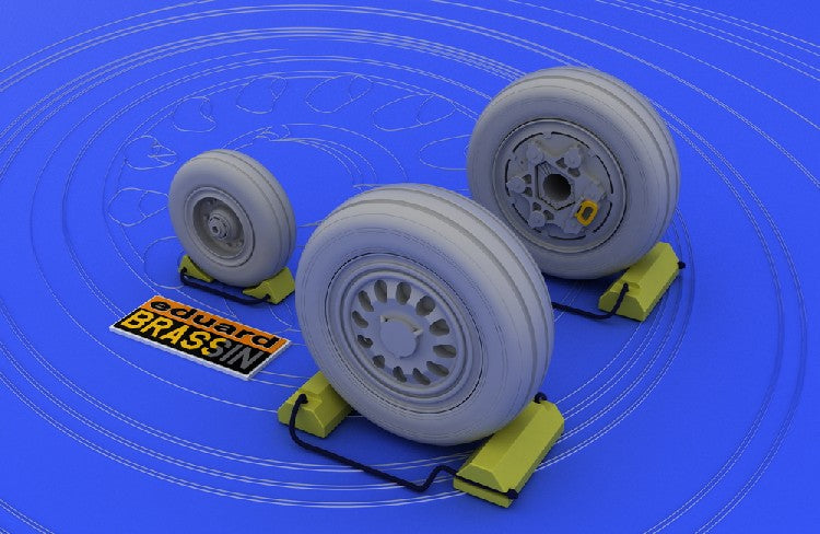Eduard 648011 1/48 Aircraft- F16 Late Wheels for KIN (Photo-Etch & Resin)