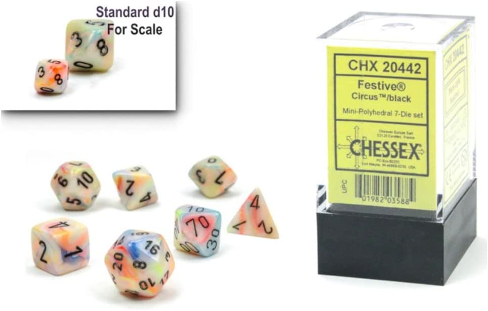 Chessex: Polyhedral Festive Dice sets - 10mm