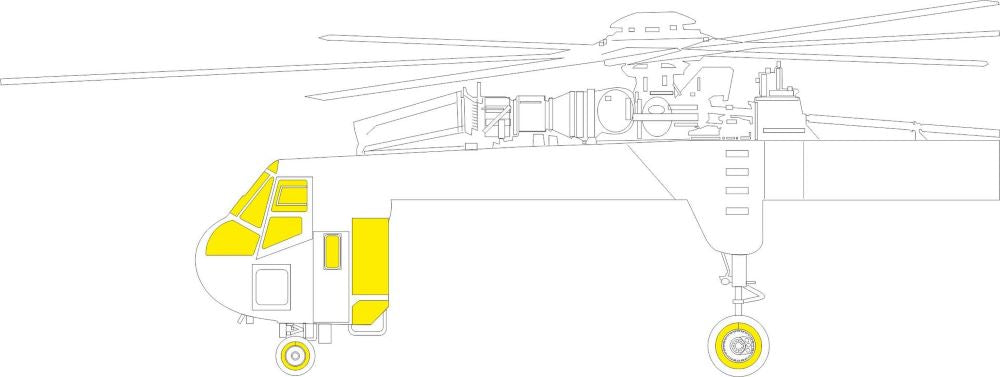 Eduard JX307 1/35 Mask Aircraft- CH54A for ICM