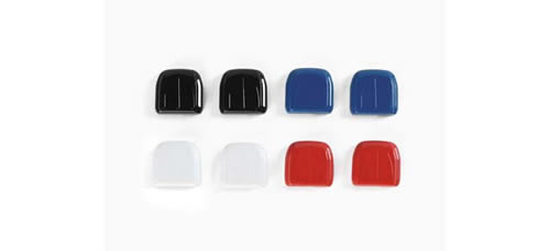 Herpa 52214 HO Scale Semi-Tractor Air Conditioning Units pkg(8) -- 2 Each Red, White, Blue & Black