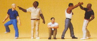 Preiser 10475 HO Scale Pedestrians -- Street Scene pkg(5)