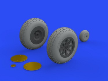 Eduard 632160 1/32 Aircraft- P40E Wheels for TSM (Mask, Photo-Etch & Resin)