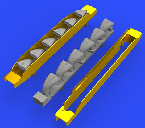 Eduard 648402 1/48 Aircraft- Bf109G6 Exhaust Stacks for TAM (Photo-Etch & Resin)