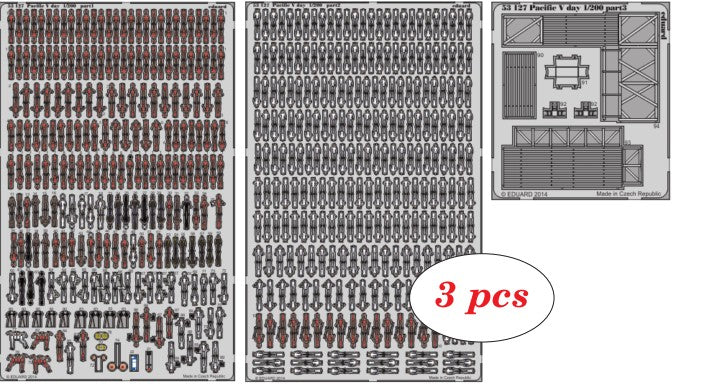 Eduard 53127 1/200 Ship- Pacific V-Day Figures for TSM (Painted Self Adhesive)