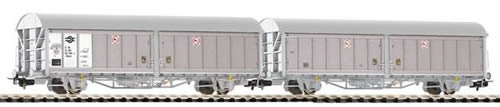 Piko 54417 HO Scale 1/87 2-Unit Slide Wall Boxcar Hillmrrs MAV V