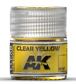 AK Interactive RC507 Real Colors: Clear Yellow Acrylic Lacquer Paint 10ml Bottle