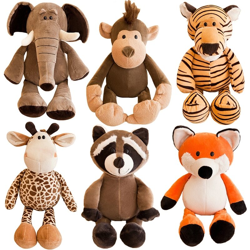 Jungle Animal Plush Toys – Soft Stuffed Doll Collection
