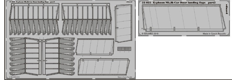 Eduard 23023 1/24 Aircraft- Typhoon Mk Ib Car Door Landing Flaps for ARX