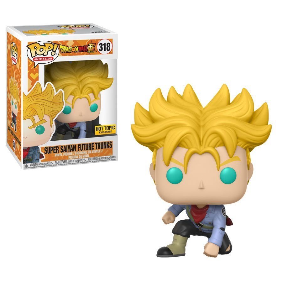 Funko POP! Dragon Ball Super - Super Saiyan Future Trunks Vinyl Figure #318 Hot Topic Exclusive (NOT 100% MINT)