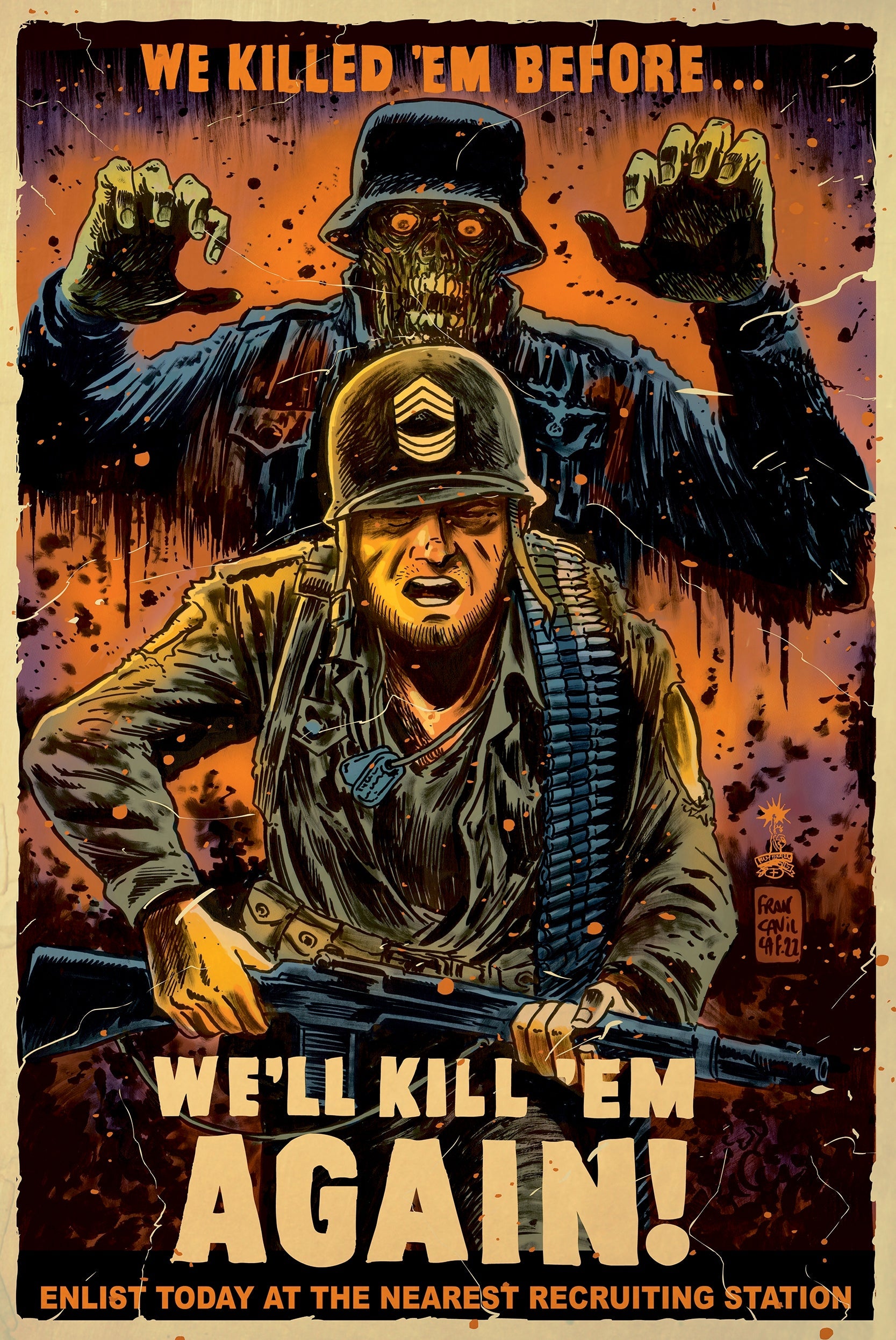 Dc Horror Presents Sgt Rock Vs The Army Of The Dead #3 (Of 6) B Francesco Francavilla Card Stock (11/22/2022) Dc