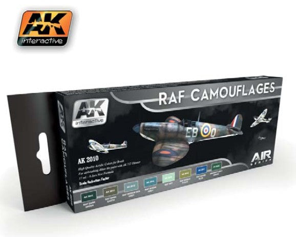 AK Interactive 2010 Air Series: RAF Camouflages Acrylic Paint Set (8 Colors) 17ml Bottles