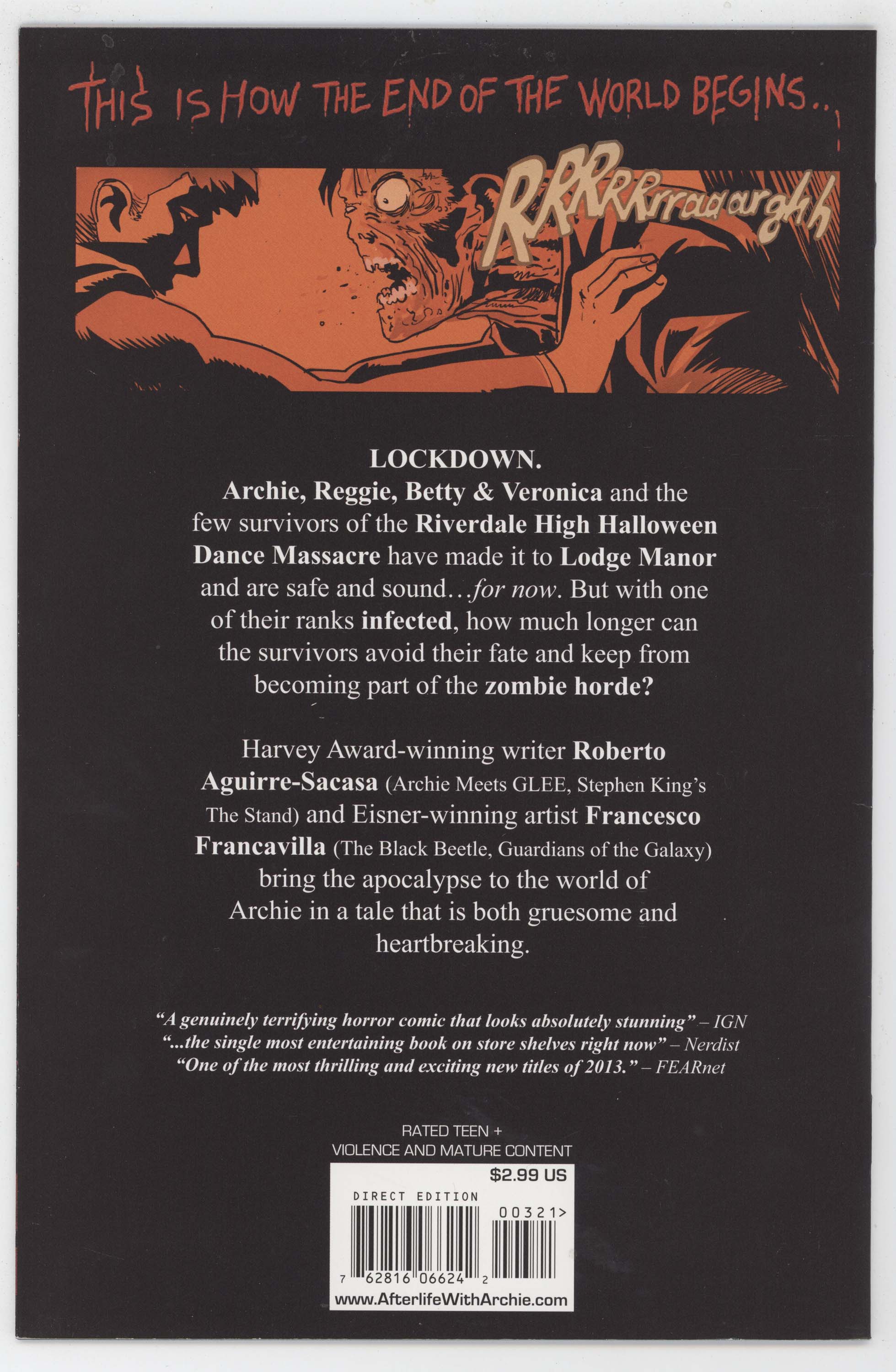 Afterlife With Archie 3 B 2014 NM Tim Seeley Variant