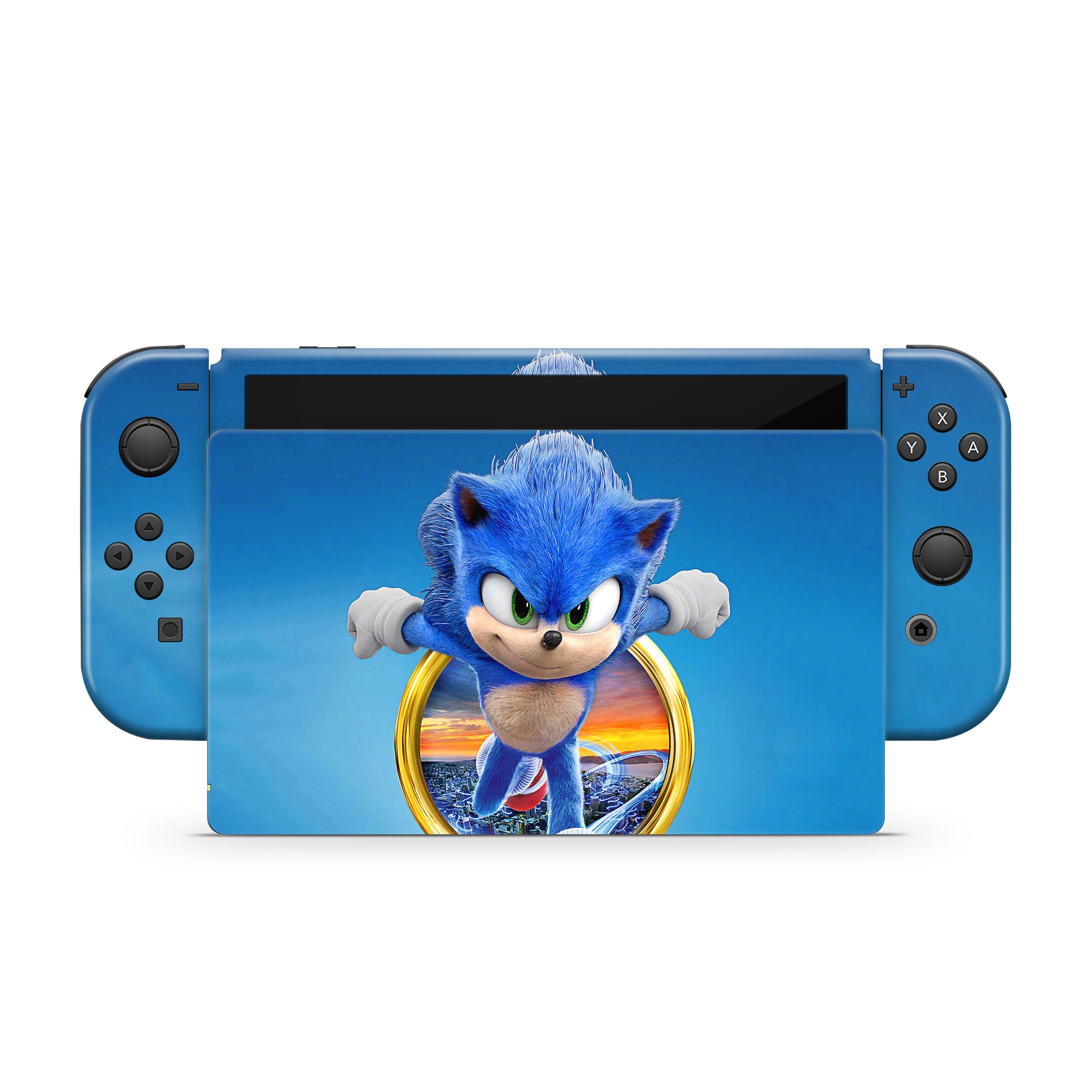 Blue Speedster Nintendo Switch OLED Skin