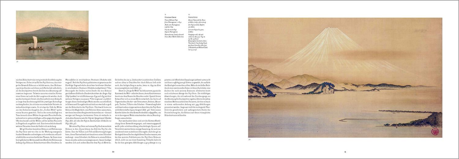 Hokusai. Thirty-six Views of Mount Fuji (German, French, English)