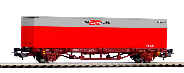 Piko 57762 HO Scale 1/87 Flatcar w/ 1x40' Container ÖBB VI