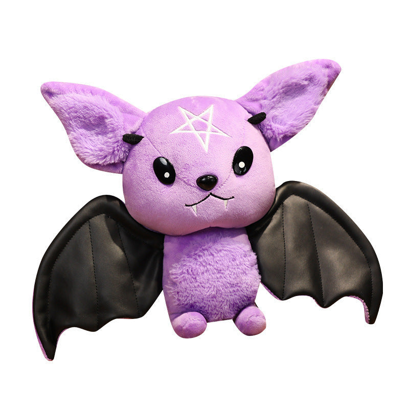 Plush Bat Toy – Soft Stuffed Animal Doll in Black or Purple