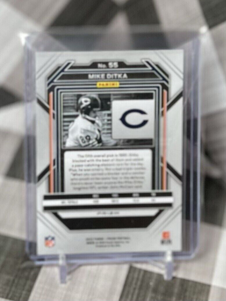 🔥🔥 MIKE DITKA 2022 Prizm GREEN PRIZM Parallel #55 - CHICAGO BEARS SP 🔥🔥