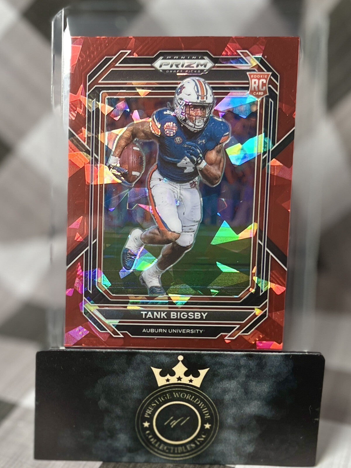 Tank Bigsby 2023 Panini Prizm Draft Picks Red Cracked Ice #122 Auburn & Jags